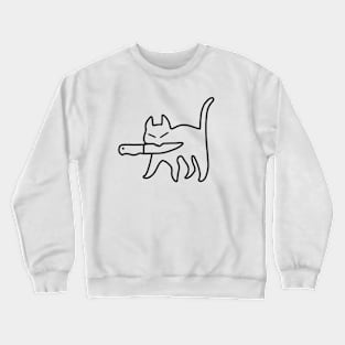 Cat with knife Crewneck Sweatshirt